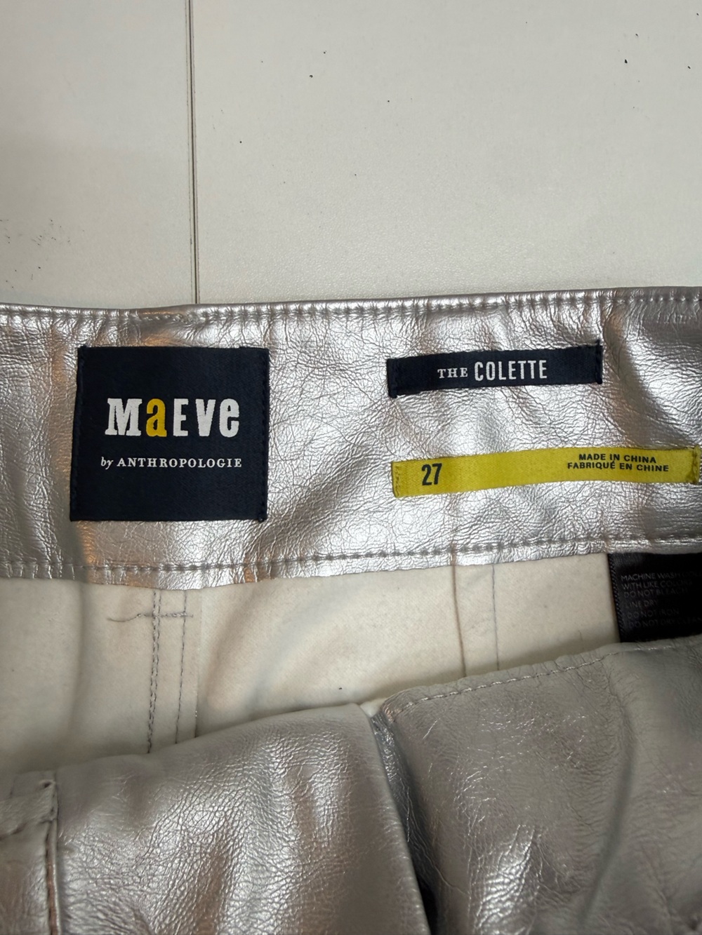 Maeve Metallic Women’s High Rise and Cropped wide Pants size 27 - Picture 6 of 11